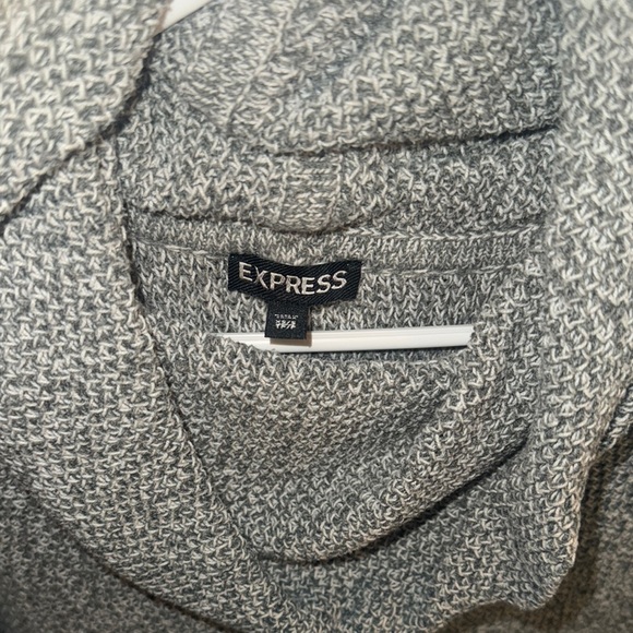 Express Gray Cowl Neck Sweater with Cozy Knit - Picture 4 of 4